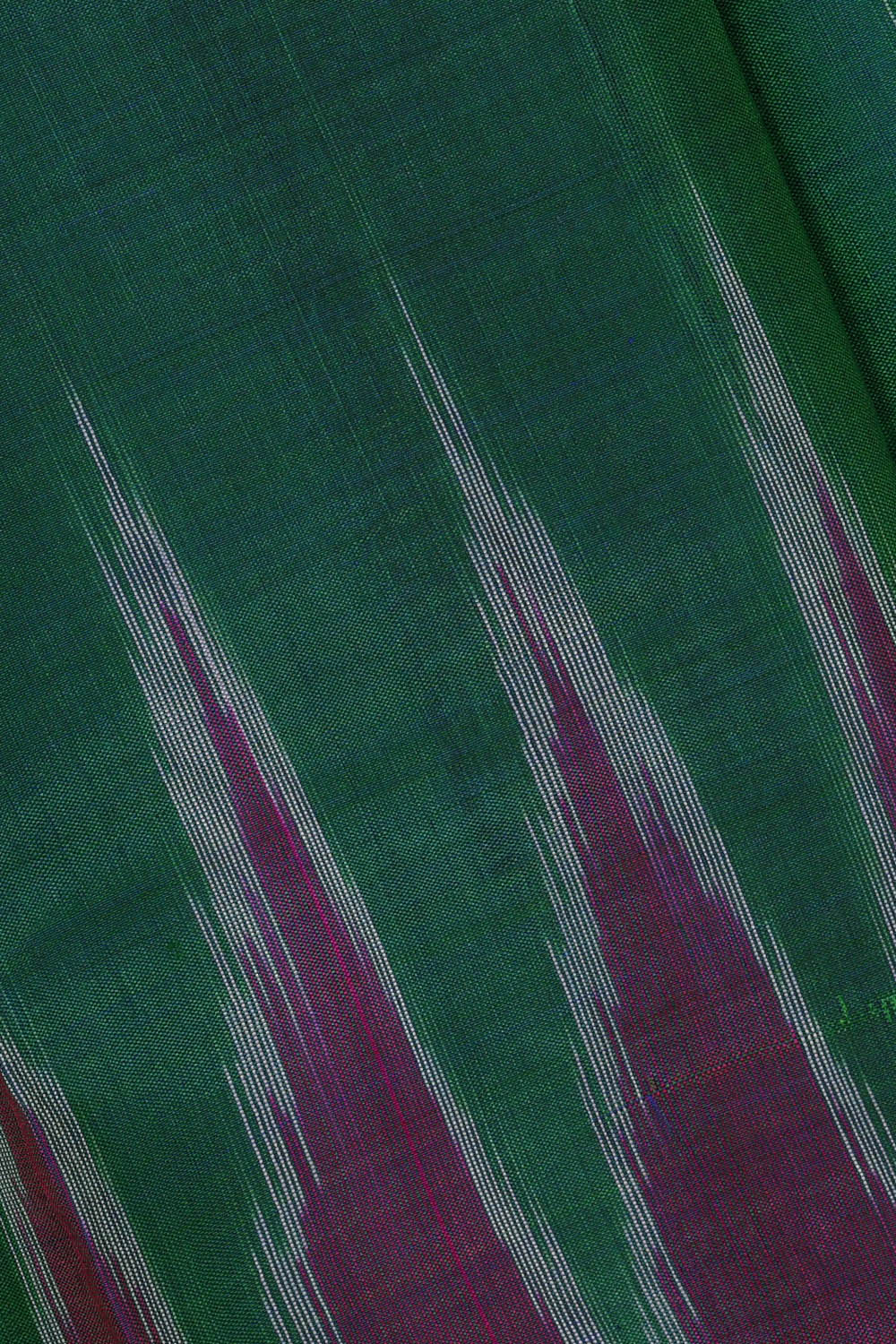 Image of Green Pure Silk Saree