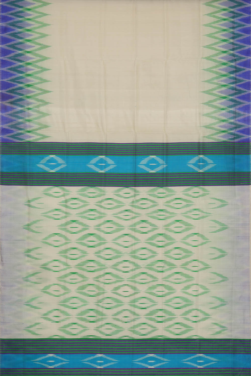 Image of Off-White Pure Silk Saree