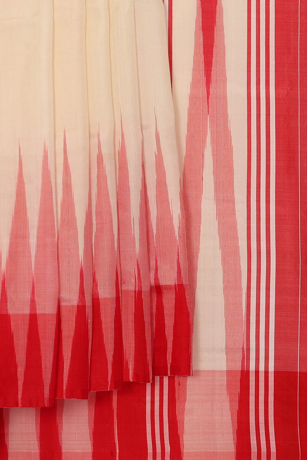 Image of Off-white Pure Silk Saree