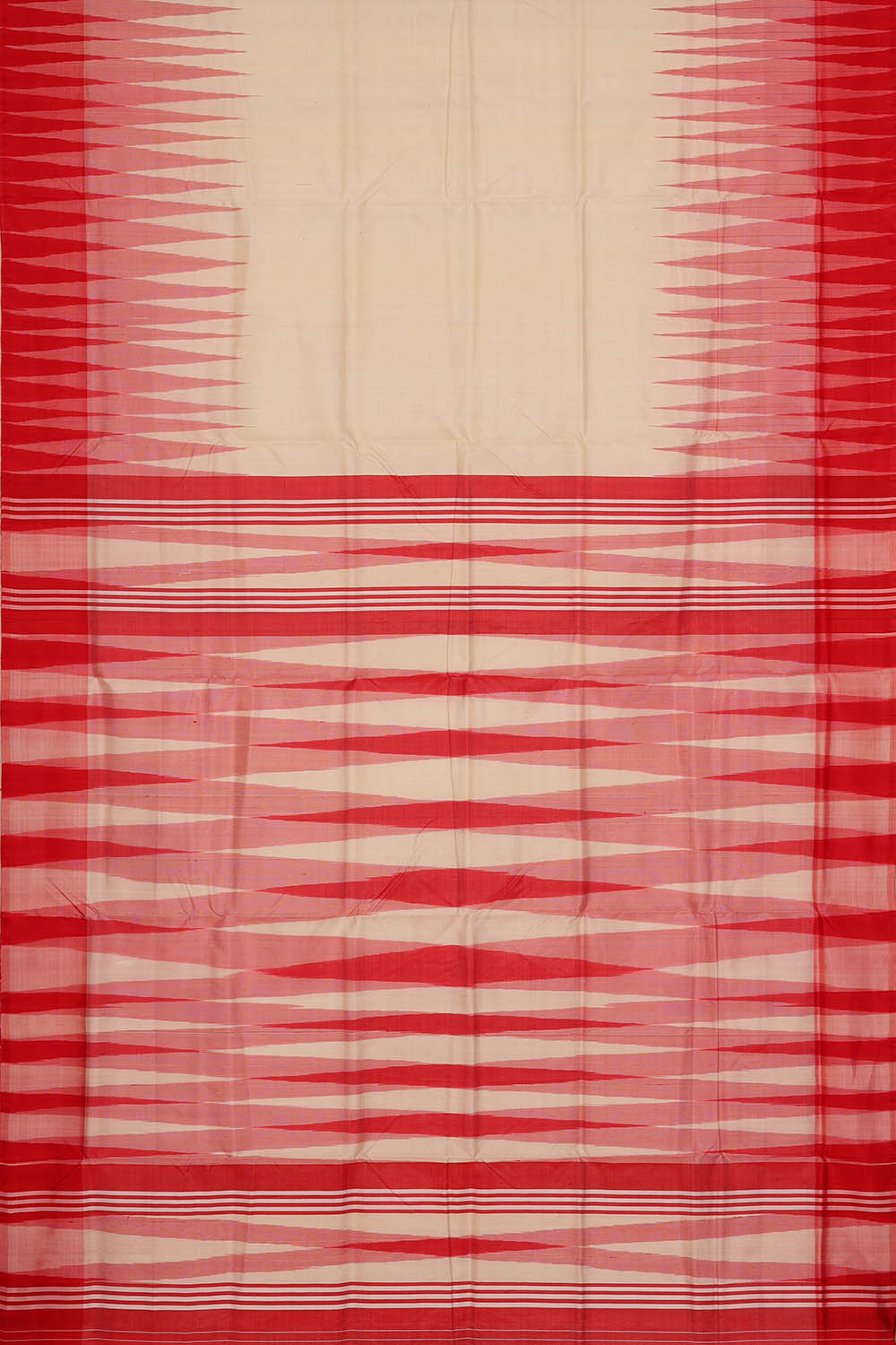 Image of Off-white Pure Silk Saree