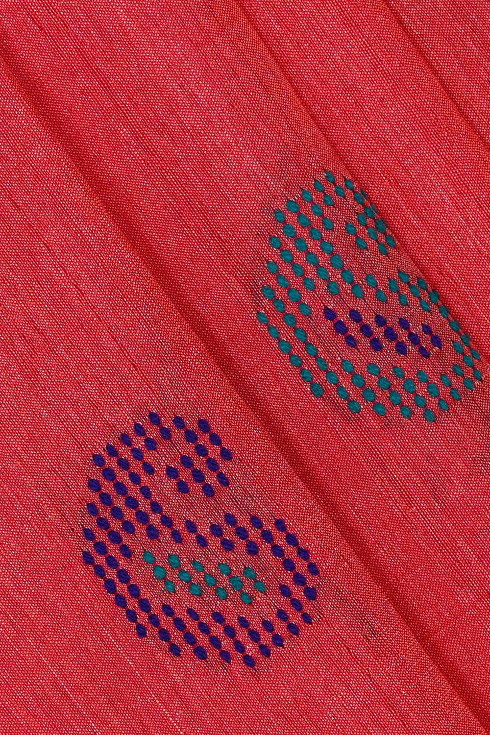 Image of Coral Pink Desi Tussar Silk Saree