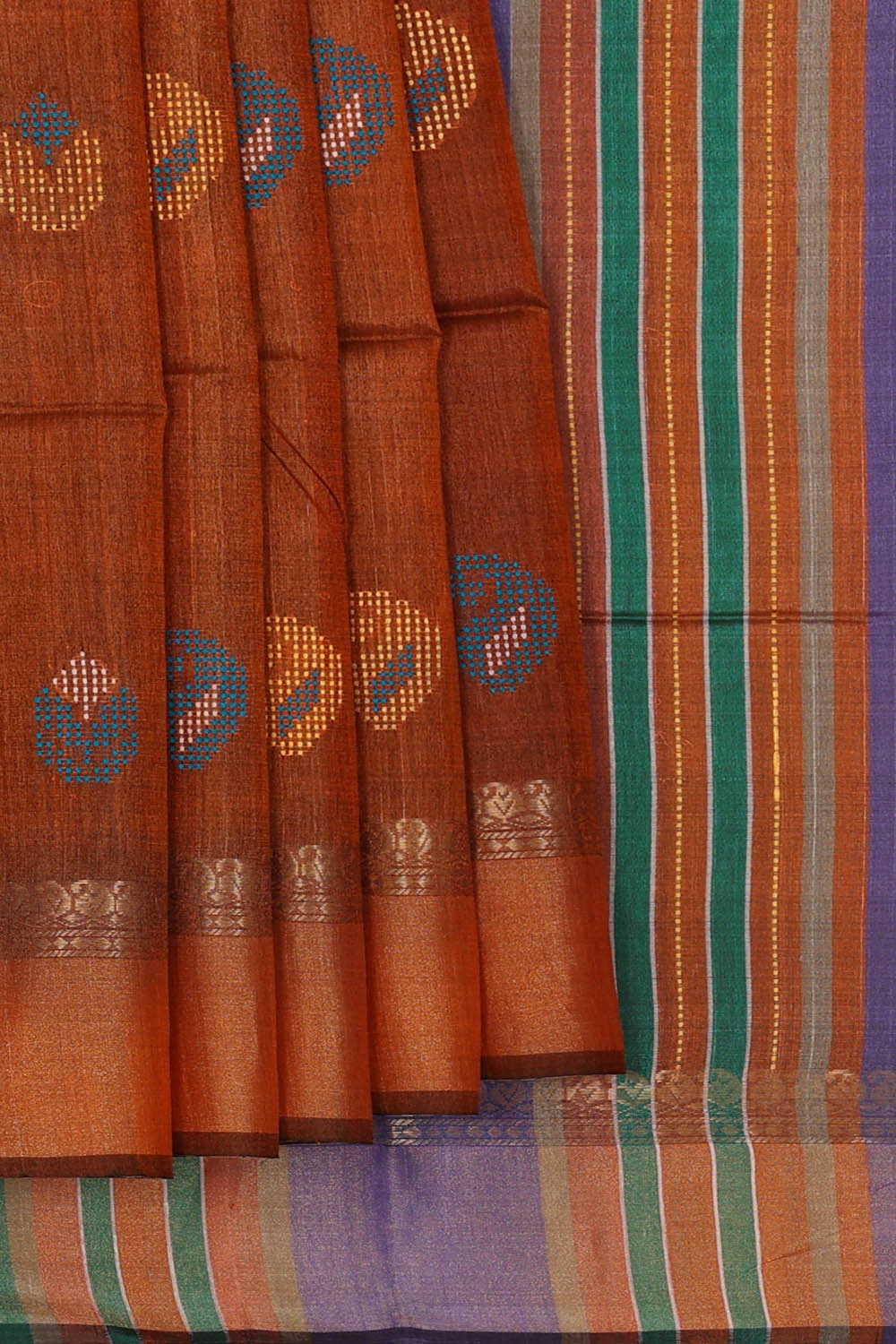 Image of Brown Tussar Silk Saree