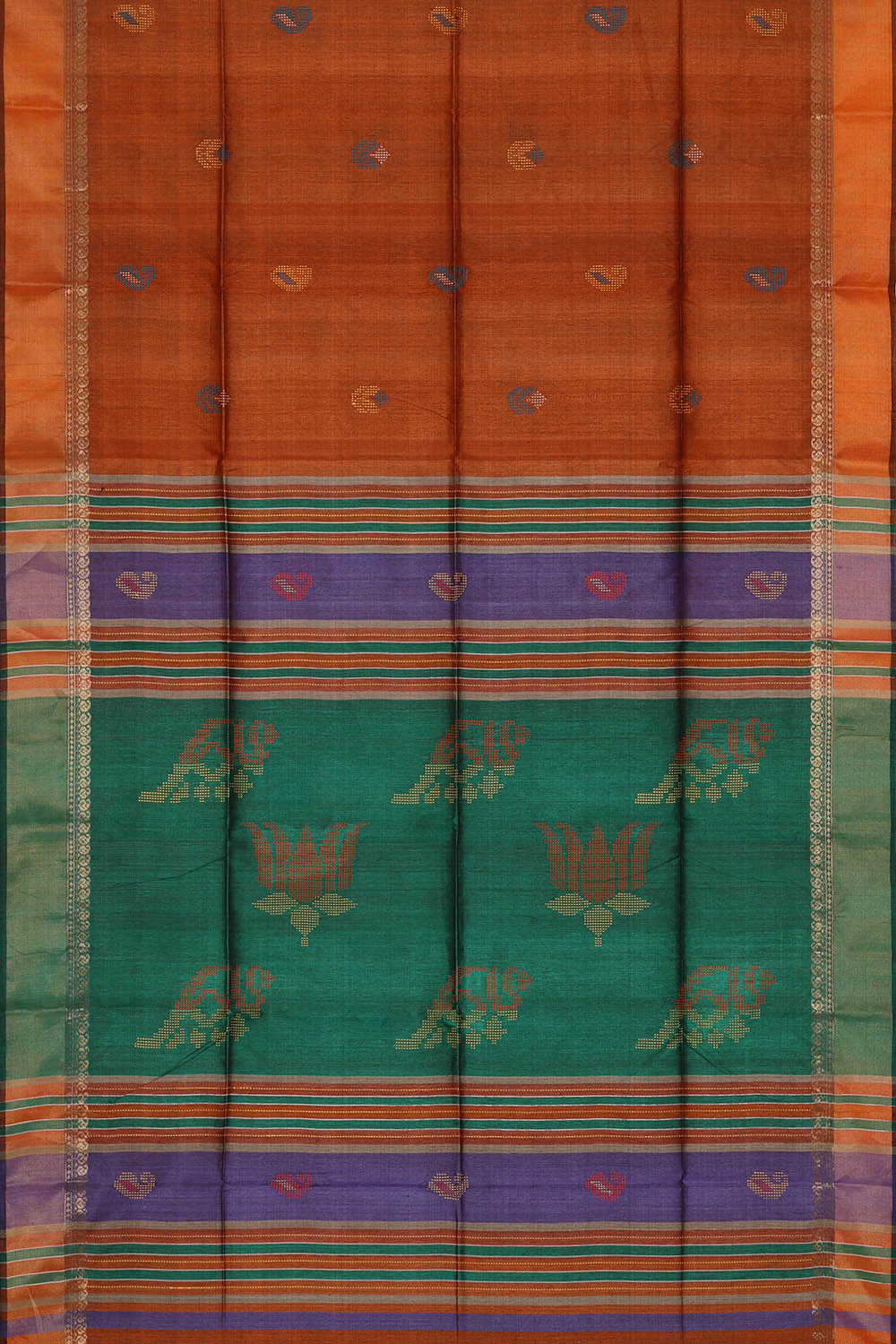 Image of Brown Tussar Silk Saree