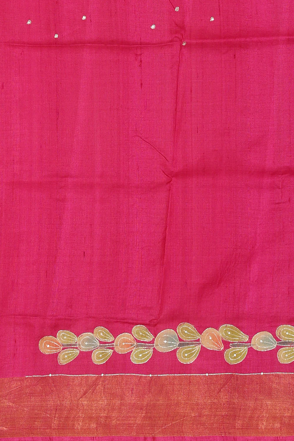 Image of Pink Tussar Silk Saree