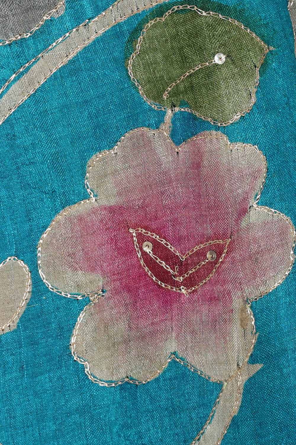 Image of Blue Tussar Silk Saree