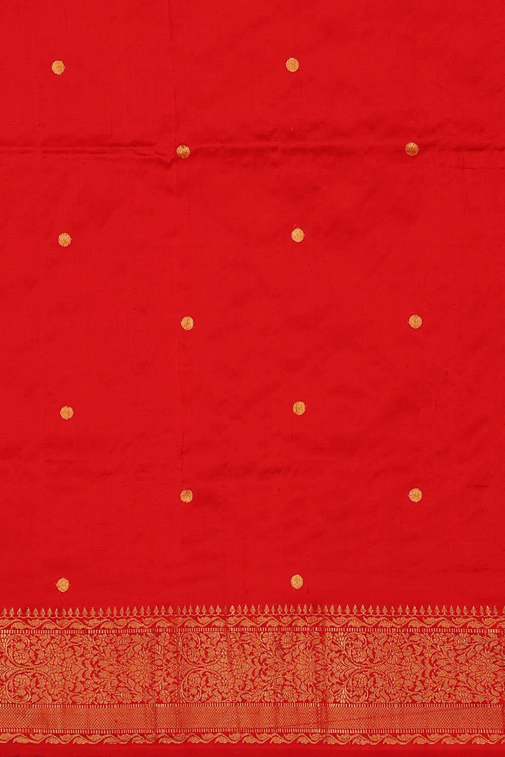 Image of Off-White Madhubani Pochampally Ikat Silk Saree