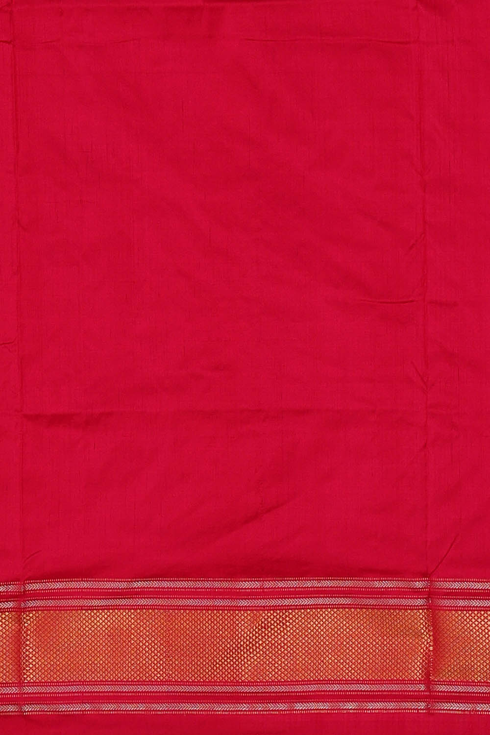 Image of Orange Pochampally Ikat Silk Saree