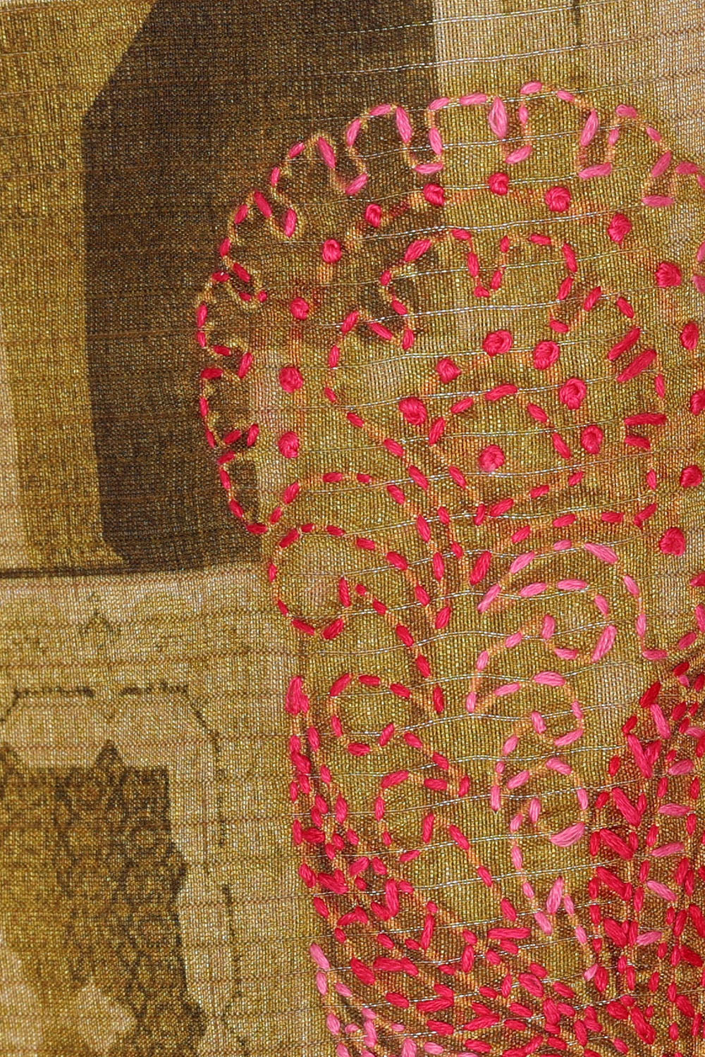 Image of Pink Desi Tussar Silk Saree