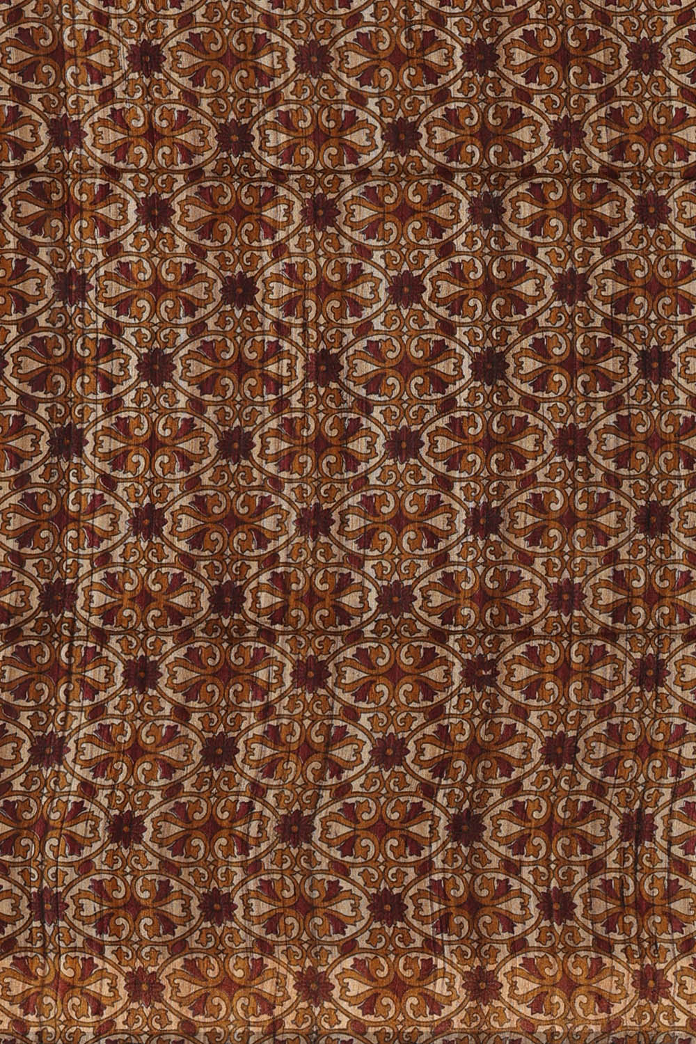 Image of Maroon Tussar Silk Saree