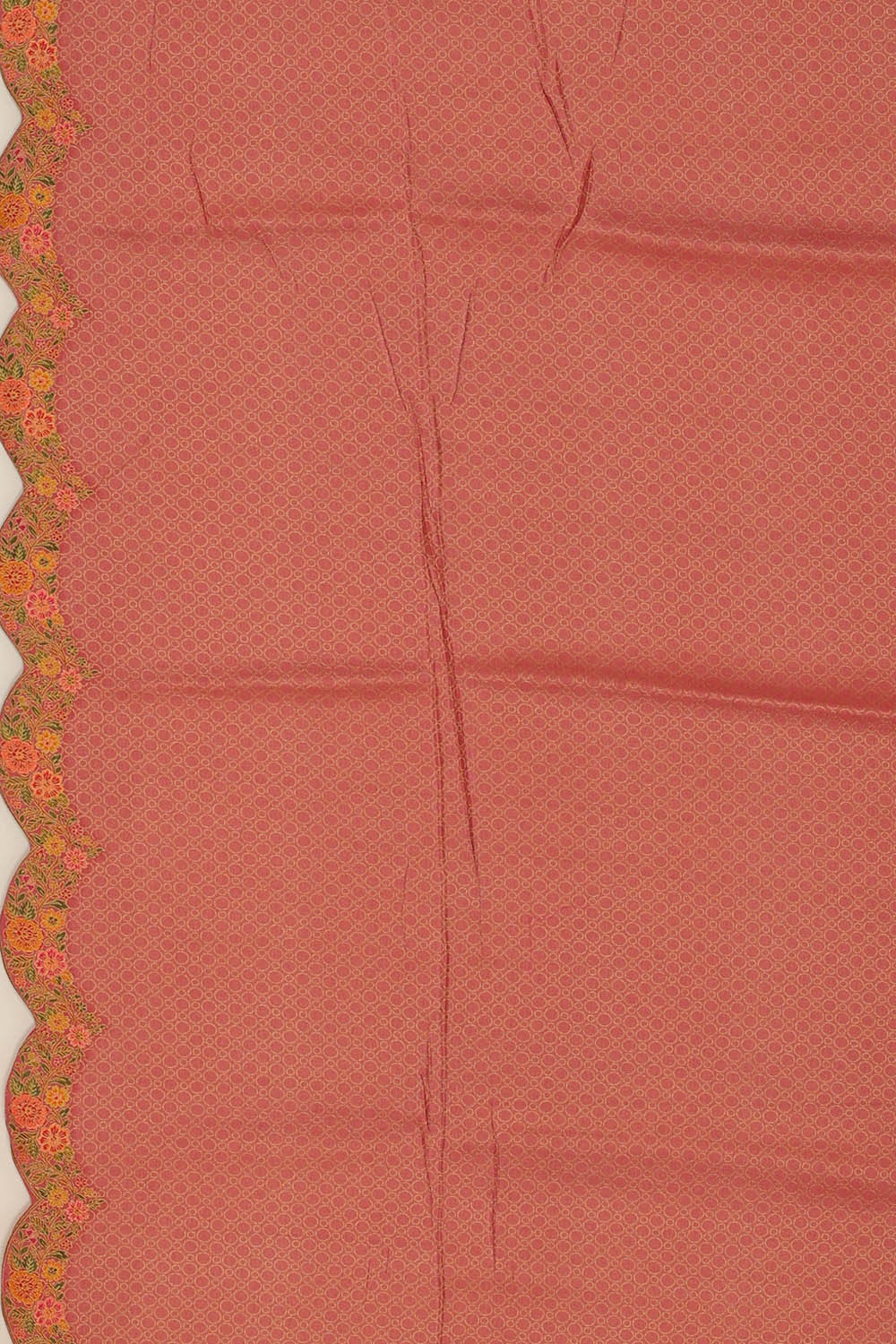 Image of Pink Silk Floral Saree
