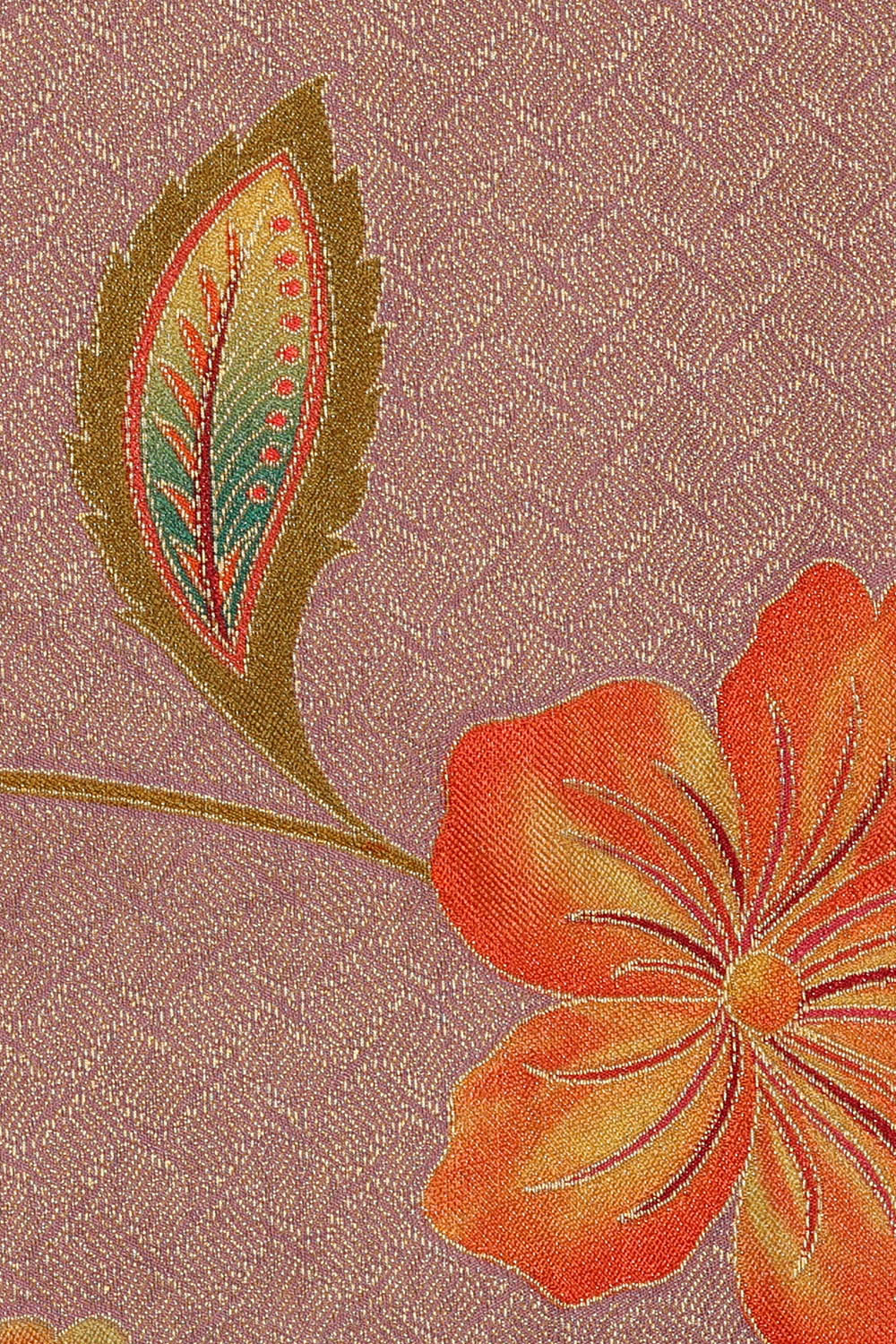 Image of Mauve-pink Brocade Silk Saree
