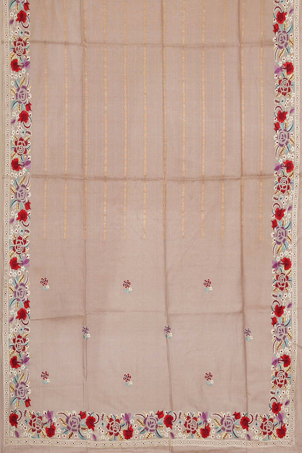 Image of Mauve-Purple Tussar Silk Saree