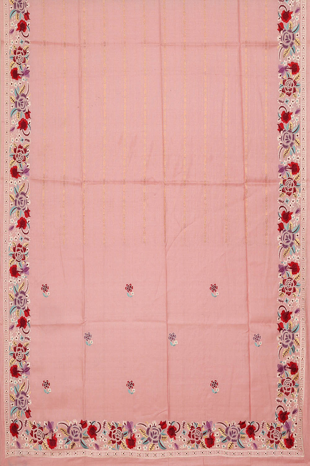 Image of Pink Tussar Silk Saree