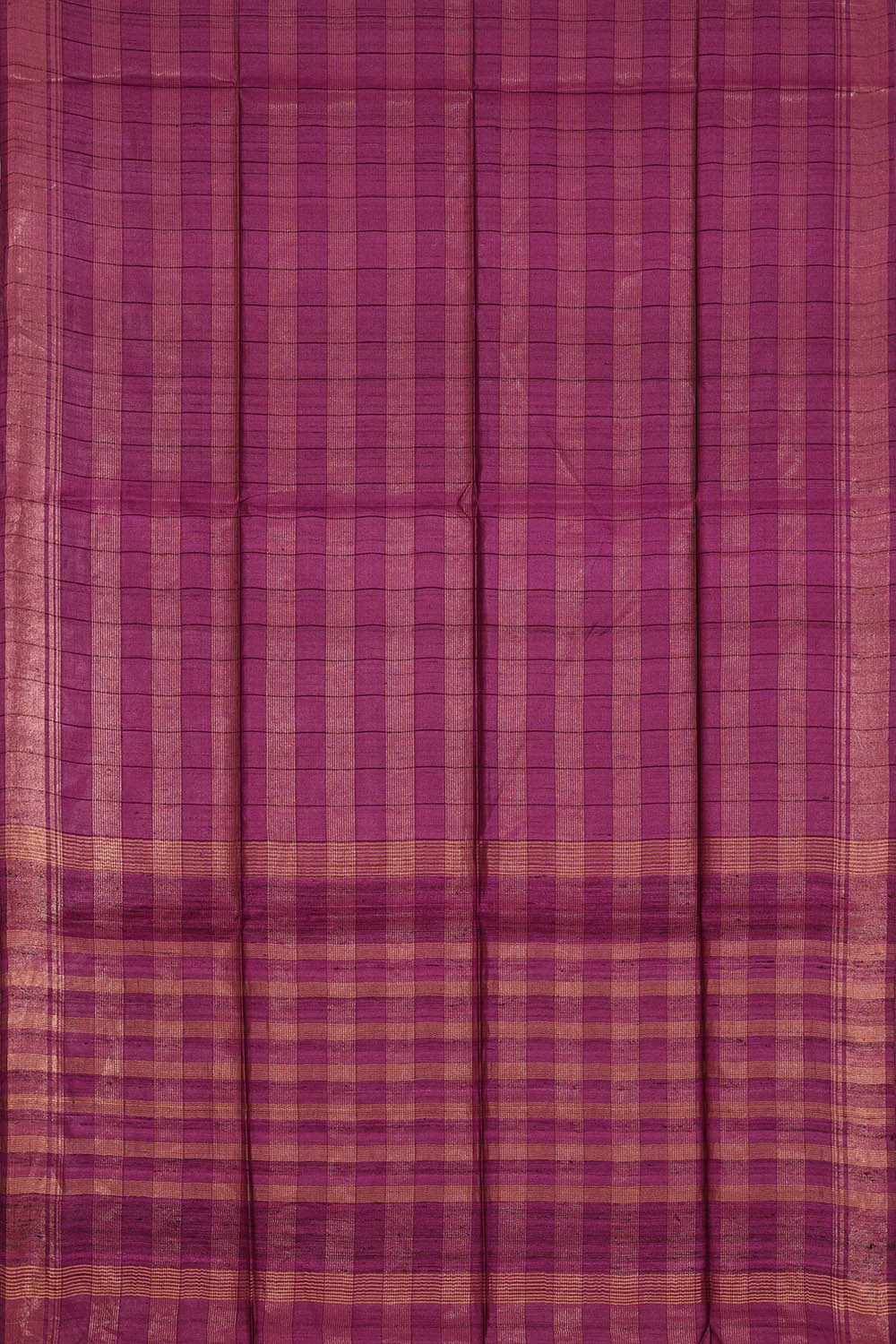 Image of Purple Tussar Silk Saree