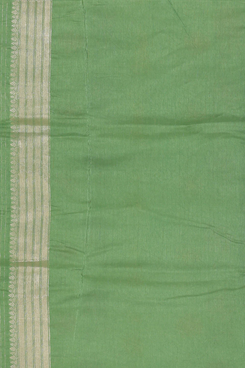 Image of Bottle-Green Banarasi Tussar Silk Saree