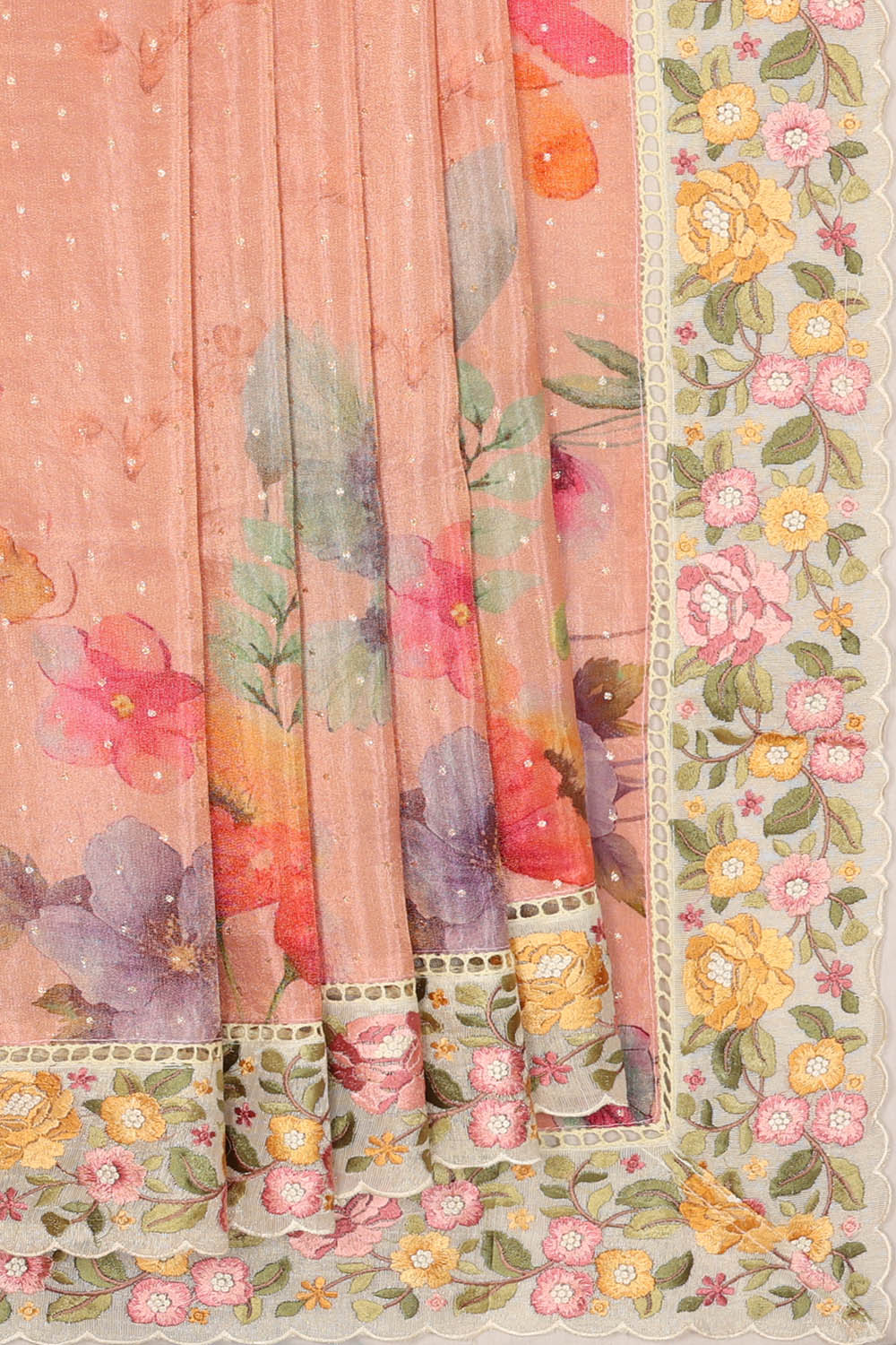 Image of Pink Tissue silk Saree
