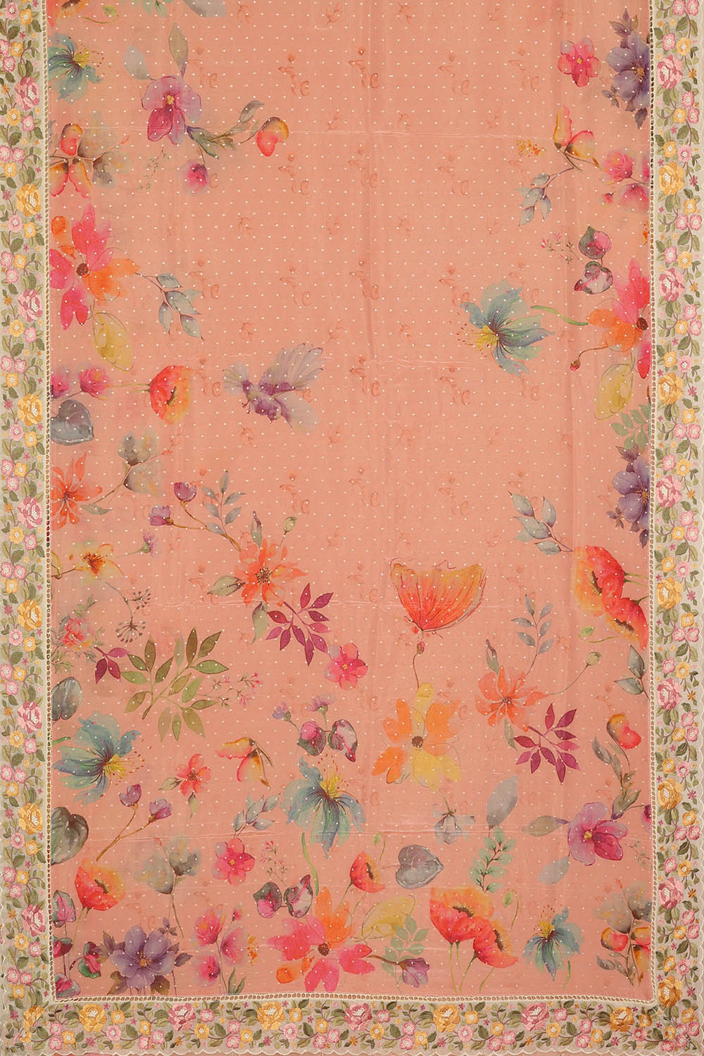 Image of Pink Tissue silk Saree