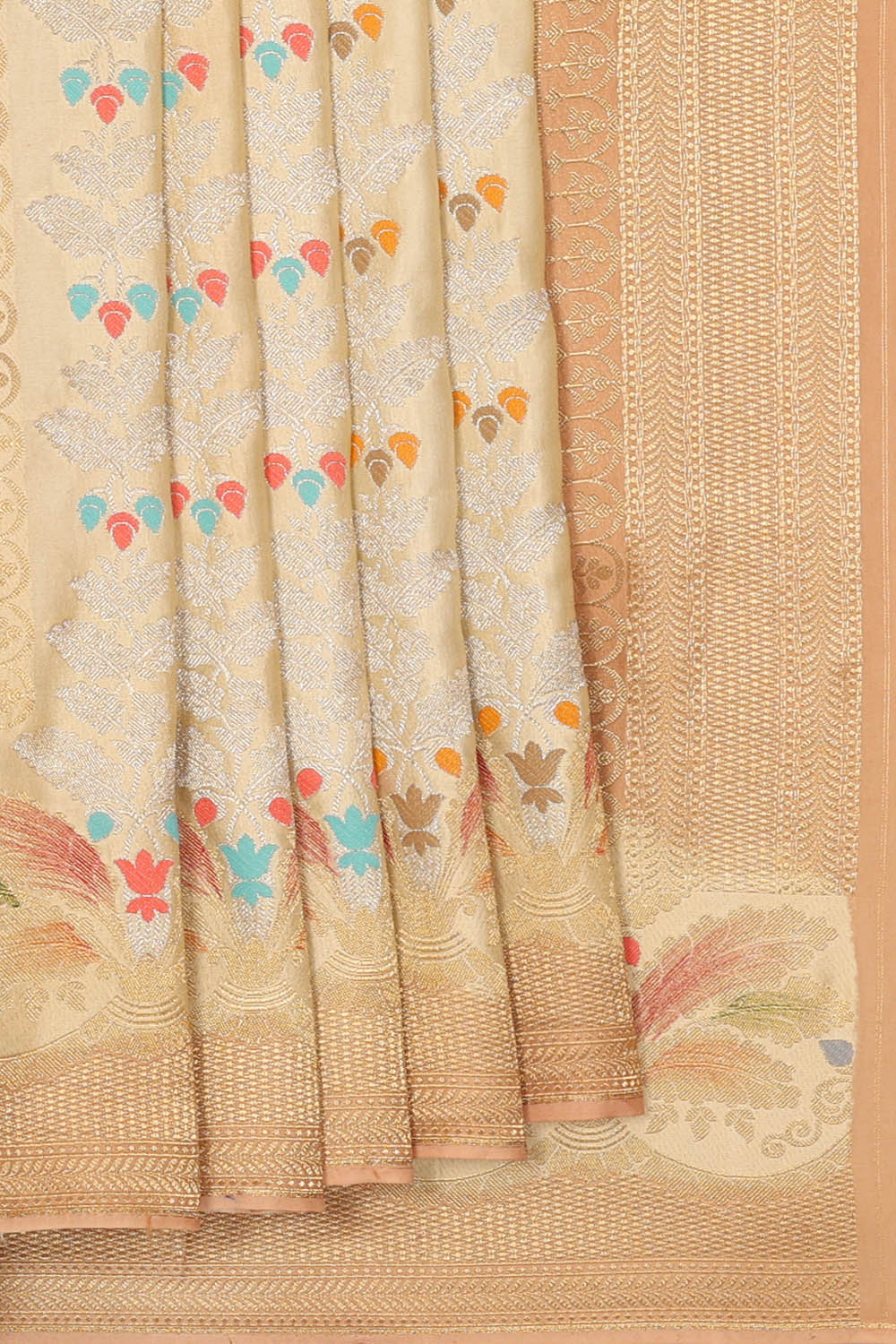 Image of Multi-coloured Silk Saree