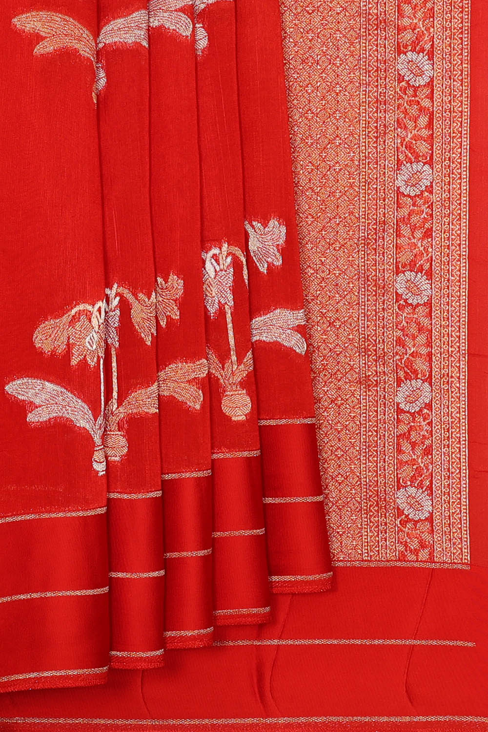 Image of Red Silk Saree