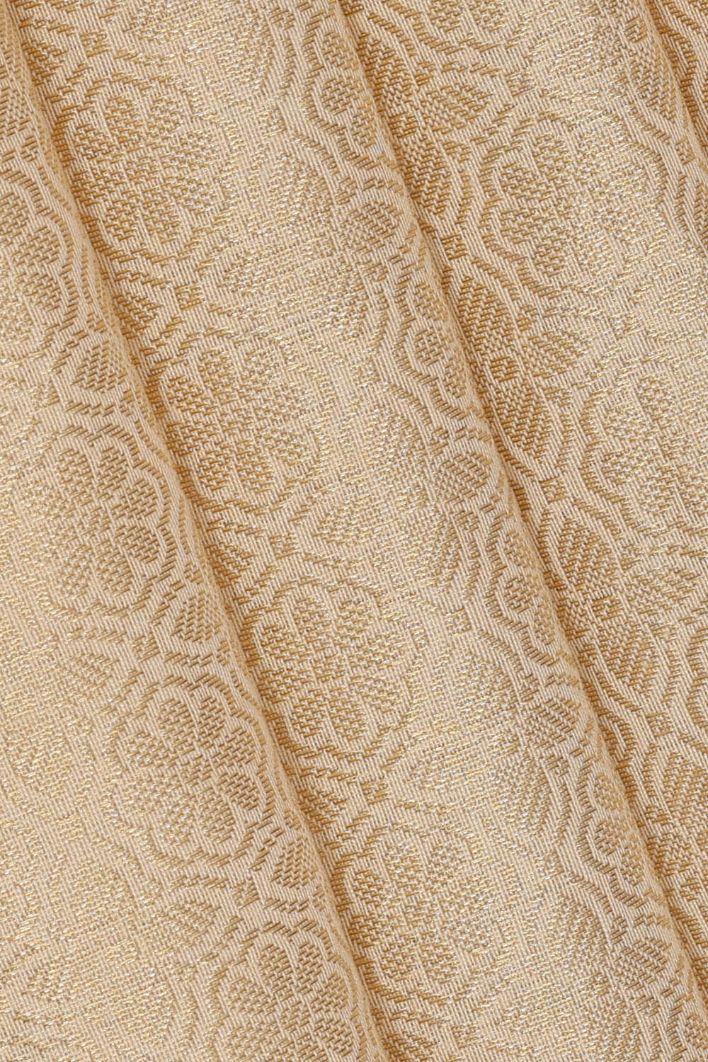 Image of Off-white Cotton Silk Embroidery Saree