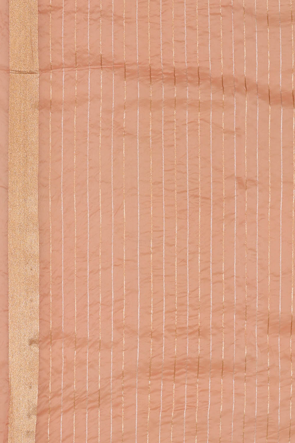 Image of Peach Banarasi Silk Cotton Saree