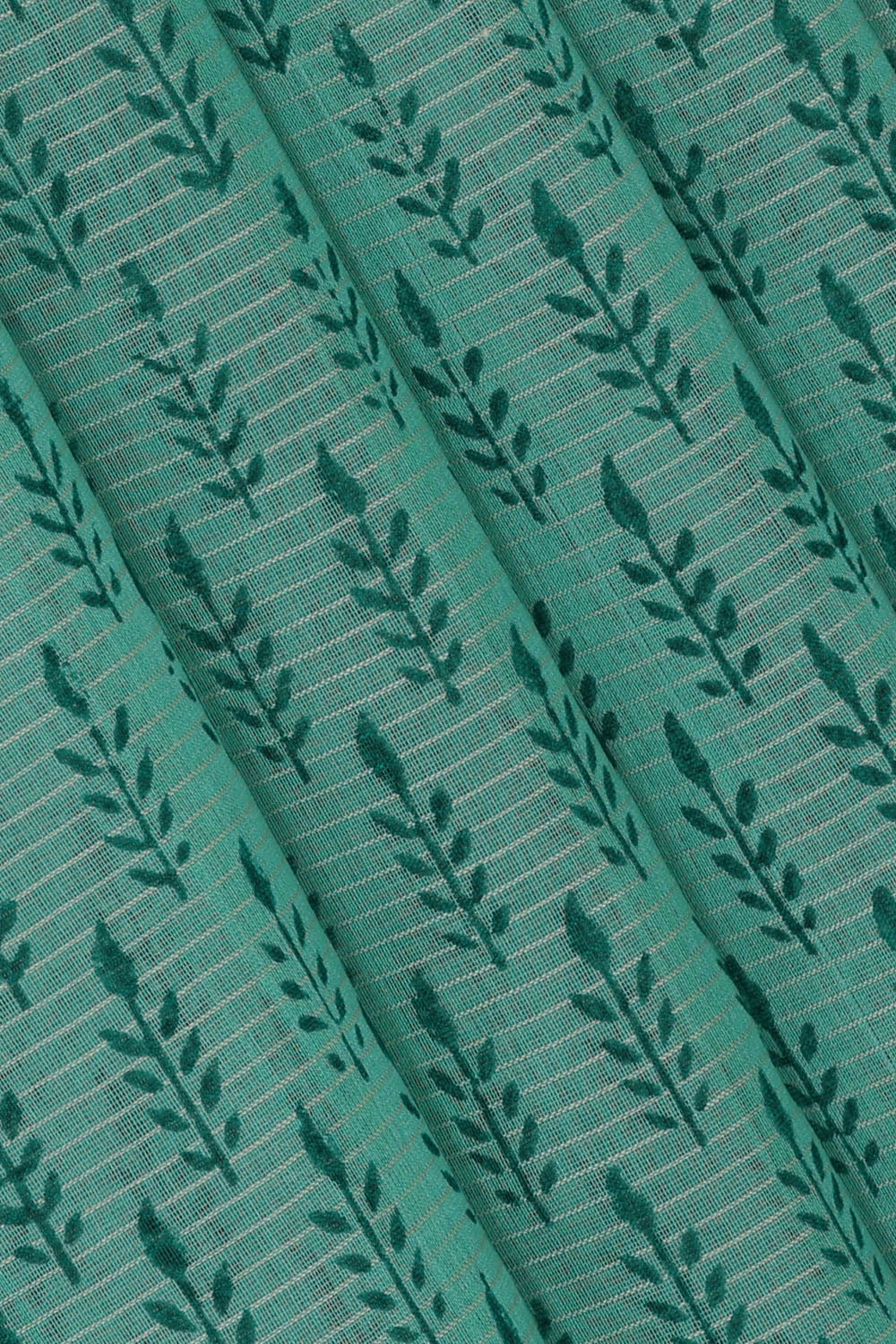Image of Sea-Green Silk Cotton Saree