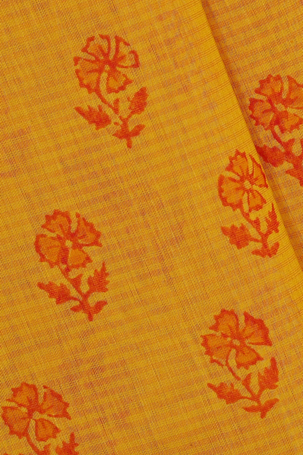 Image of Yellow Silk Cotton Saree