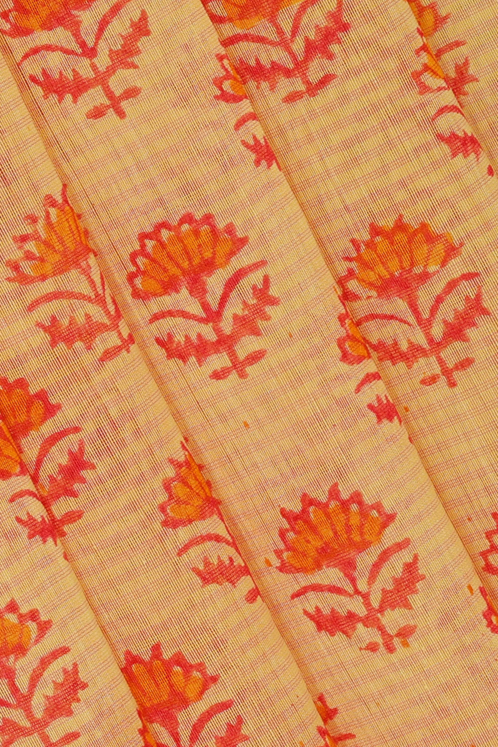 Image of Yellow Silk Cotton Saree