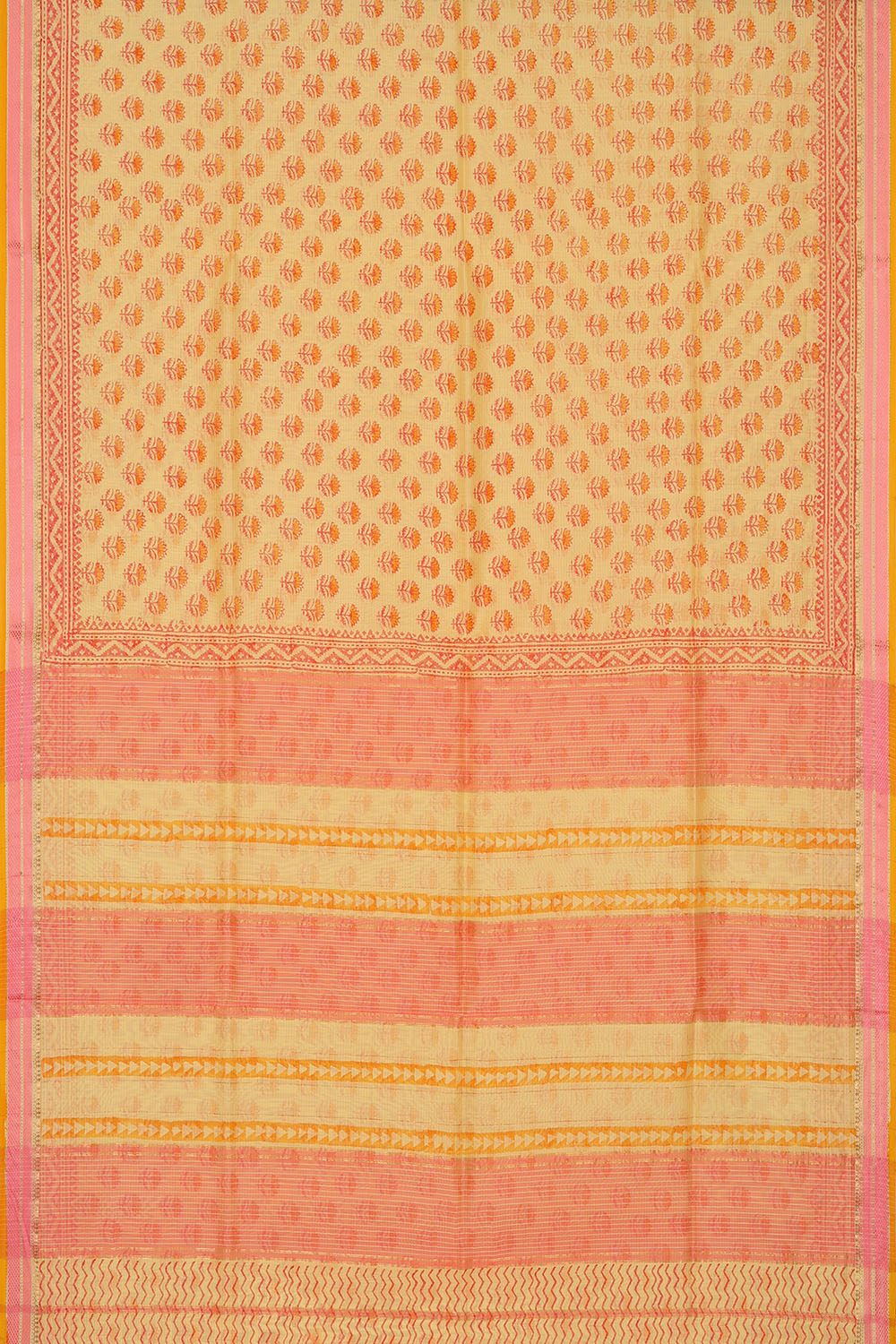 Image of Yellow Silk Cotton Saree