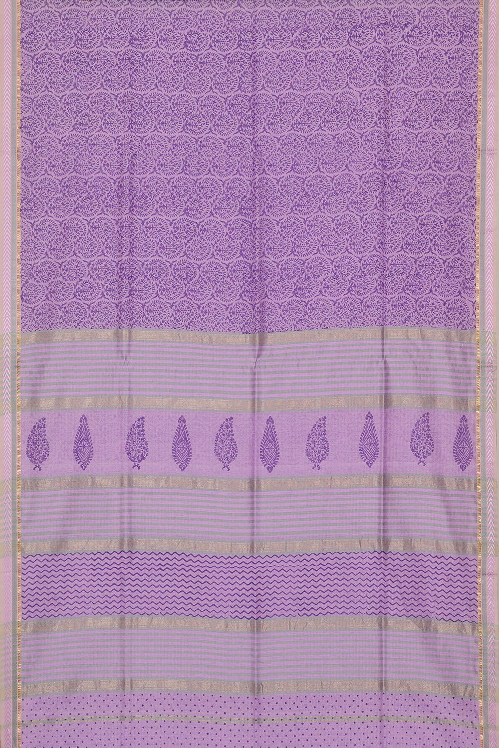 Image of Lavender Silk Cotton Saree