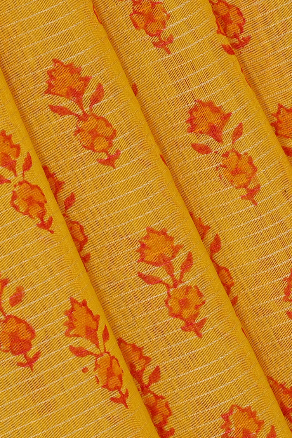 Image of Yellow Silk Cotton Saree
