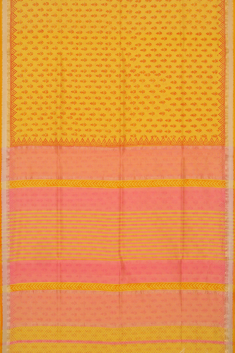 Image of Yellow Silk Cotton Saree