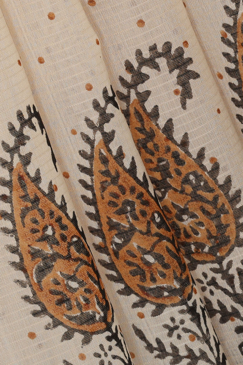 Image of Off-White Silk Cotton Saree