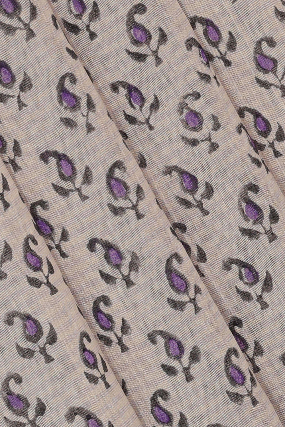 Image of Grey Silk Cotton Saree