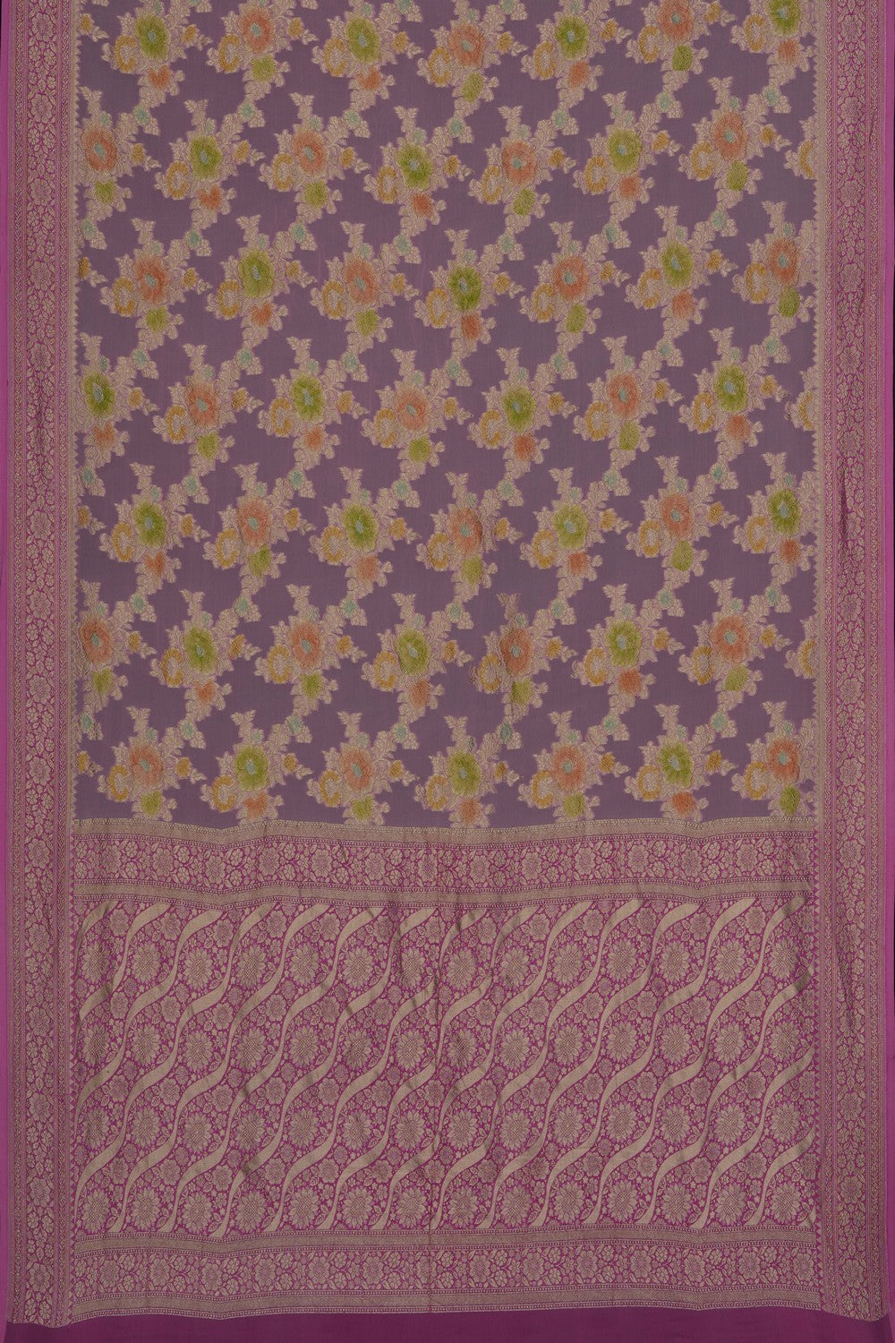 Image of Pink Banarasi Georgette Saree