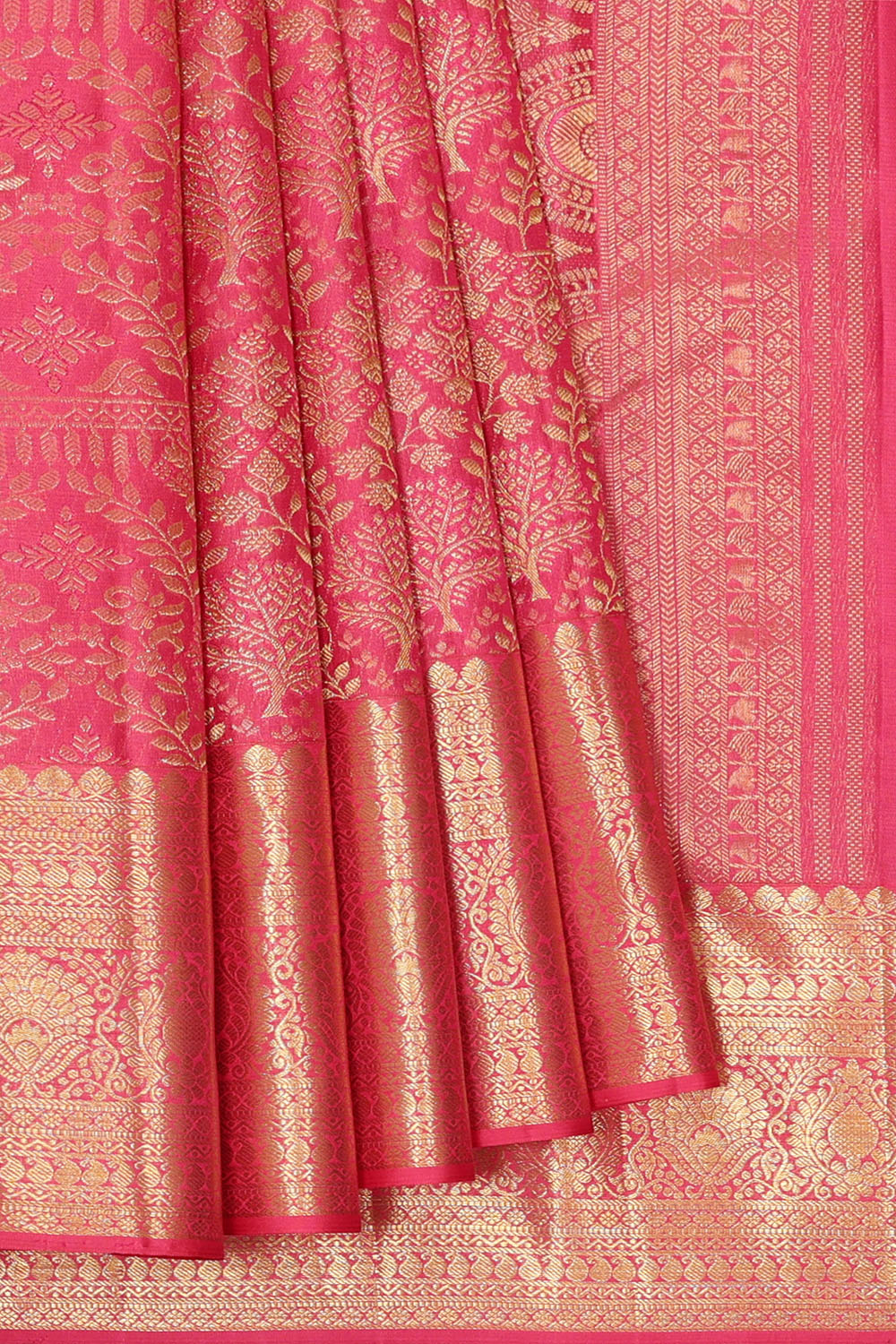 Image of Pink Kanchipattu Brocade Saree
