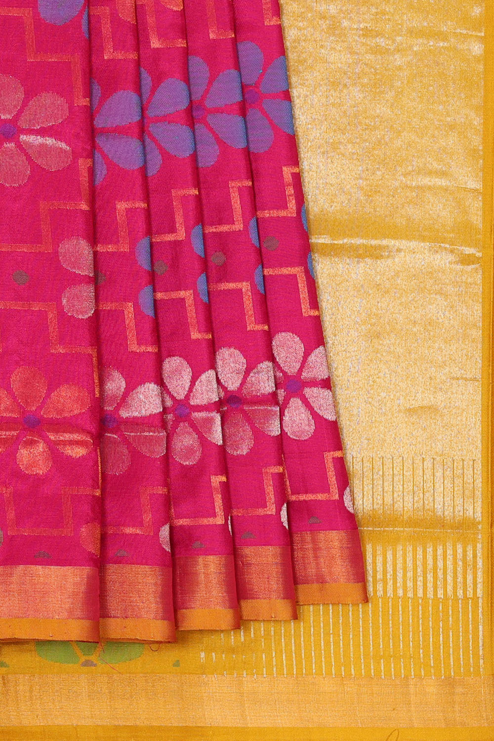 Image of Pink Uppada Silk Saree
