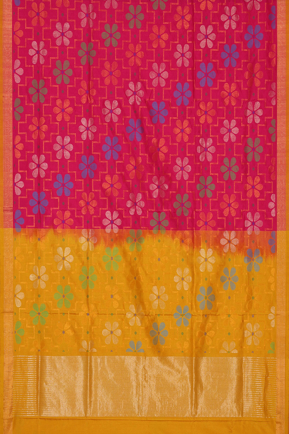 Image of Pink Uppada Silk Saree