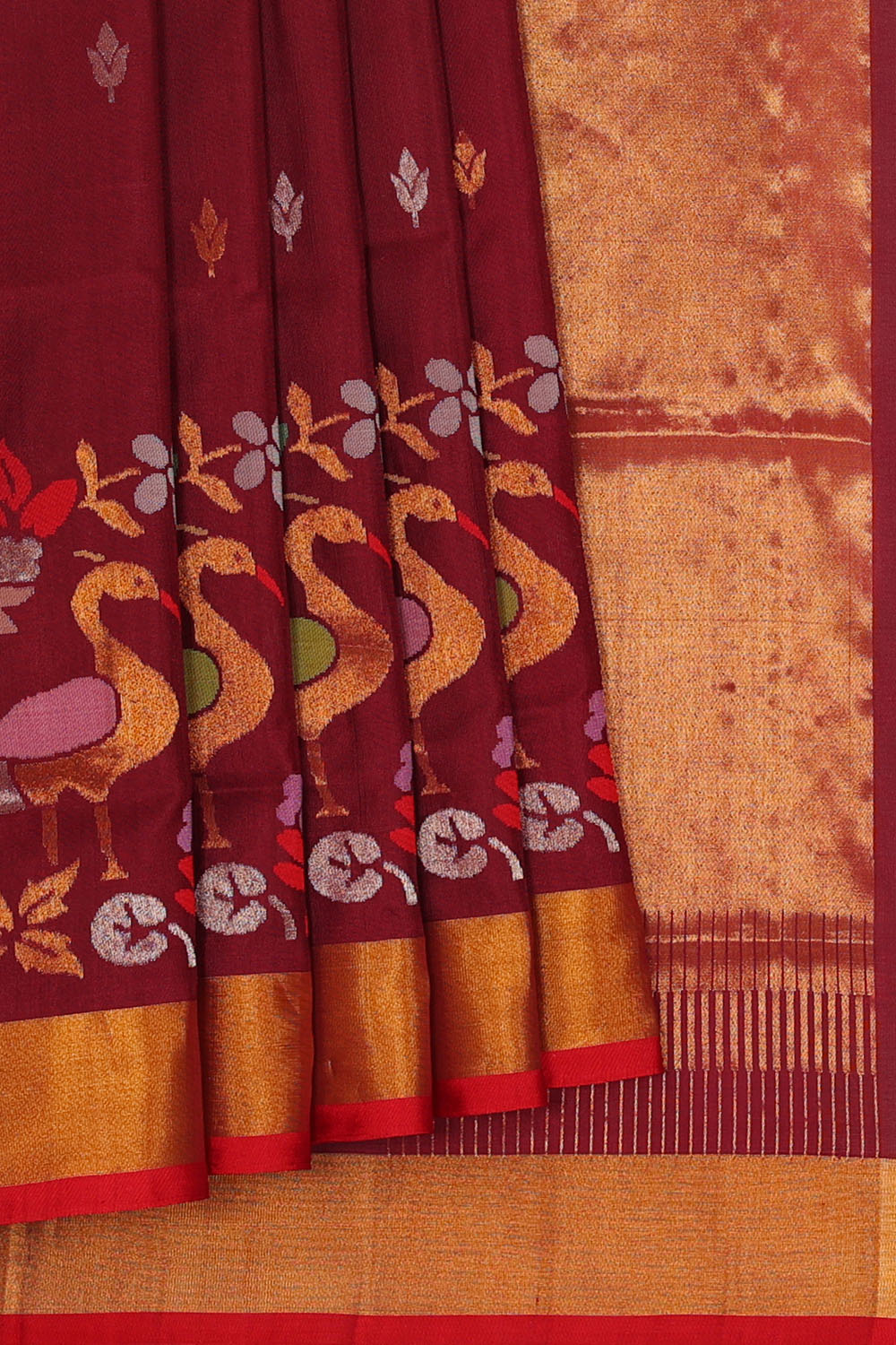 Image of Maroon Uppada Silk Saree