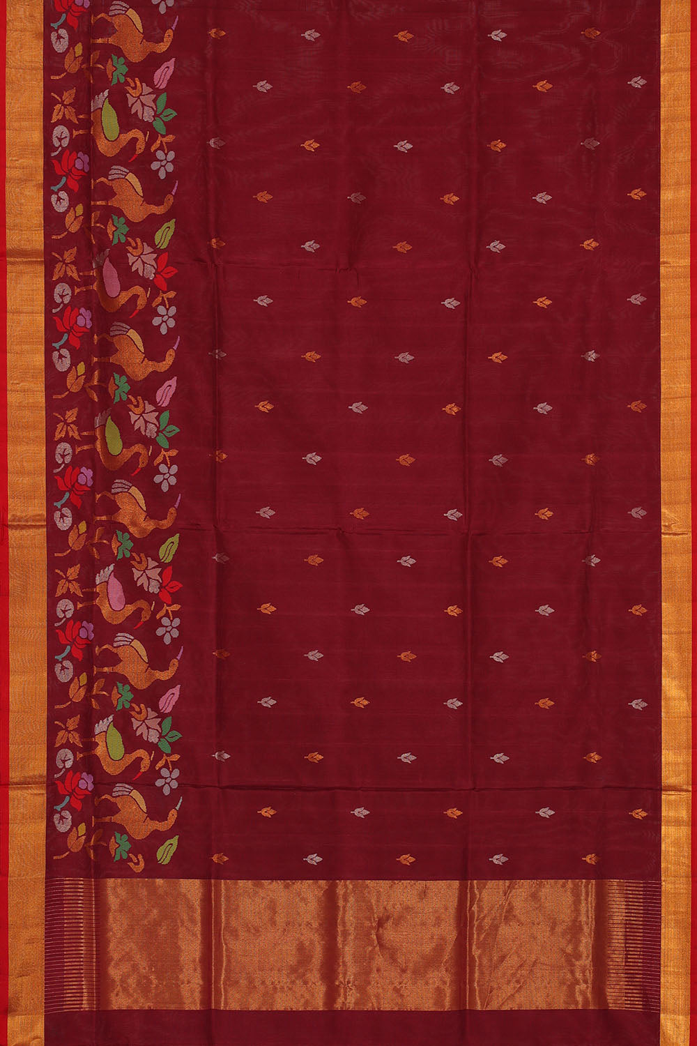 Image of Maroon Uppada Silk Saree