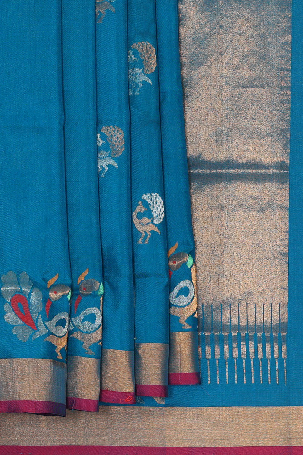 Image of Blue Uppada Silk Saree