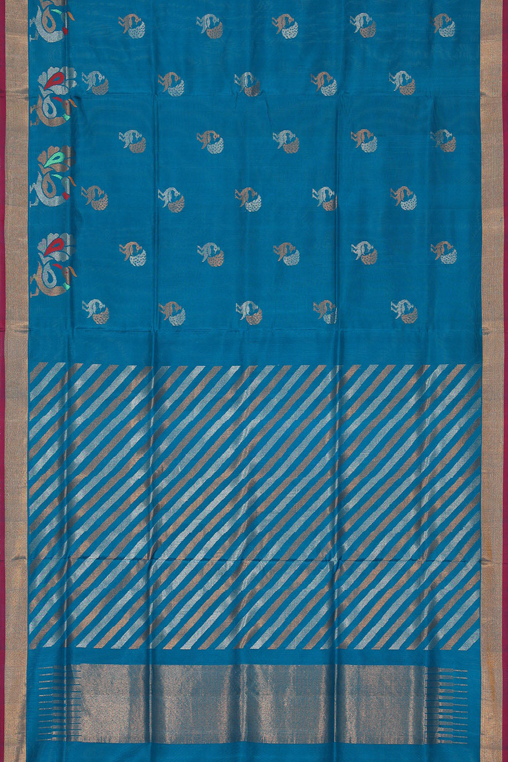 Image of Blue Uppada Silk Saree