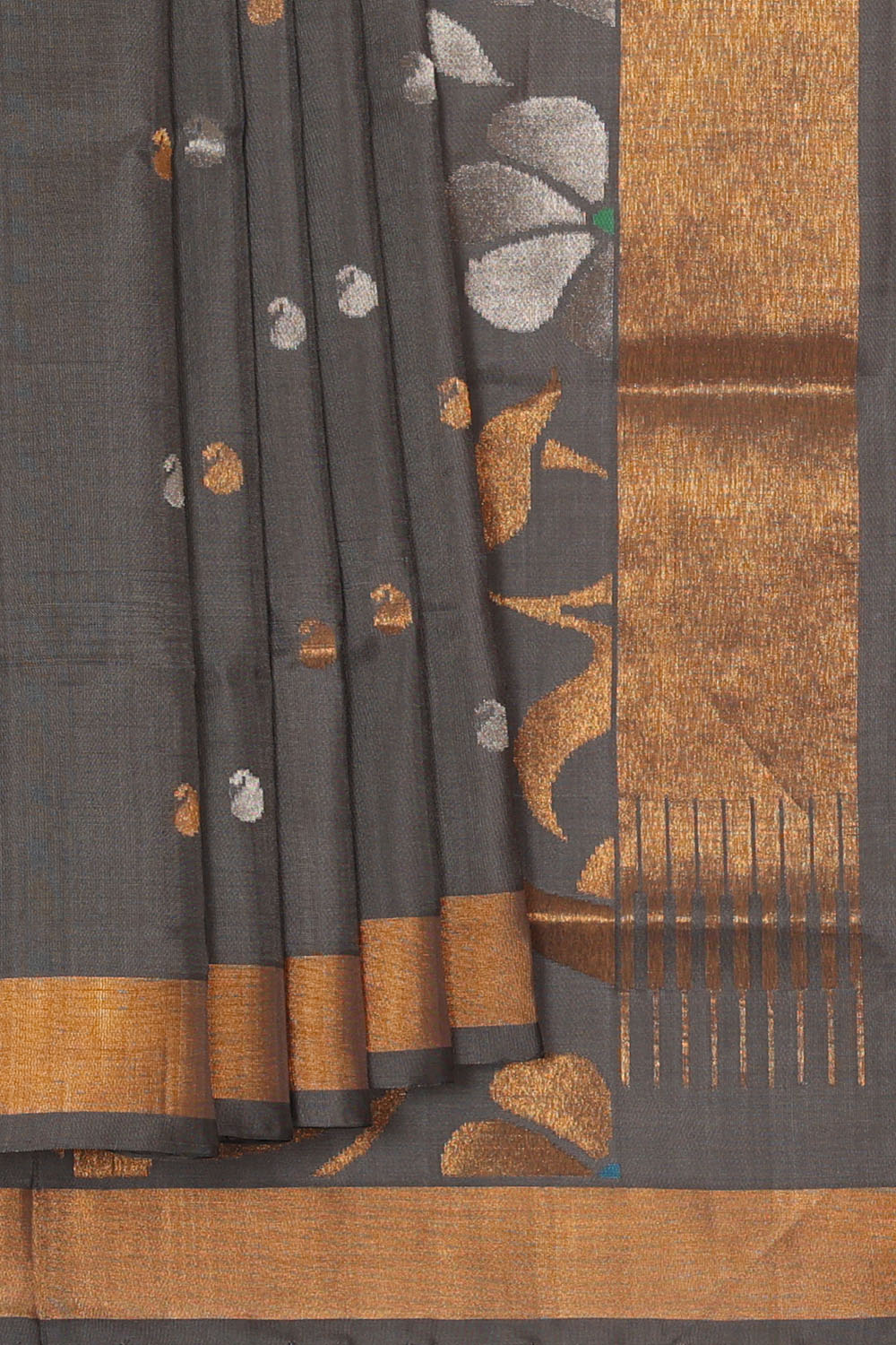 Image of Grey Uppada Silk Saree