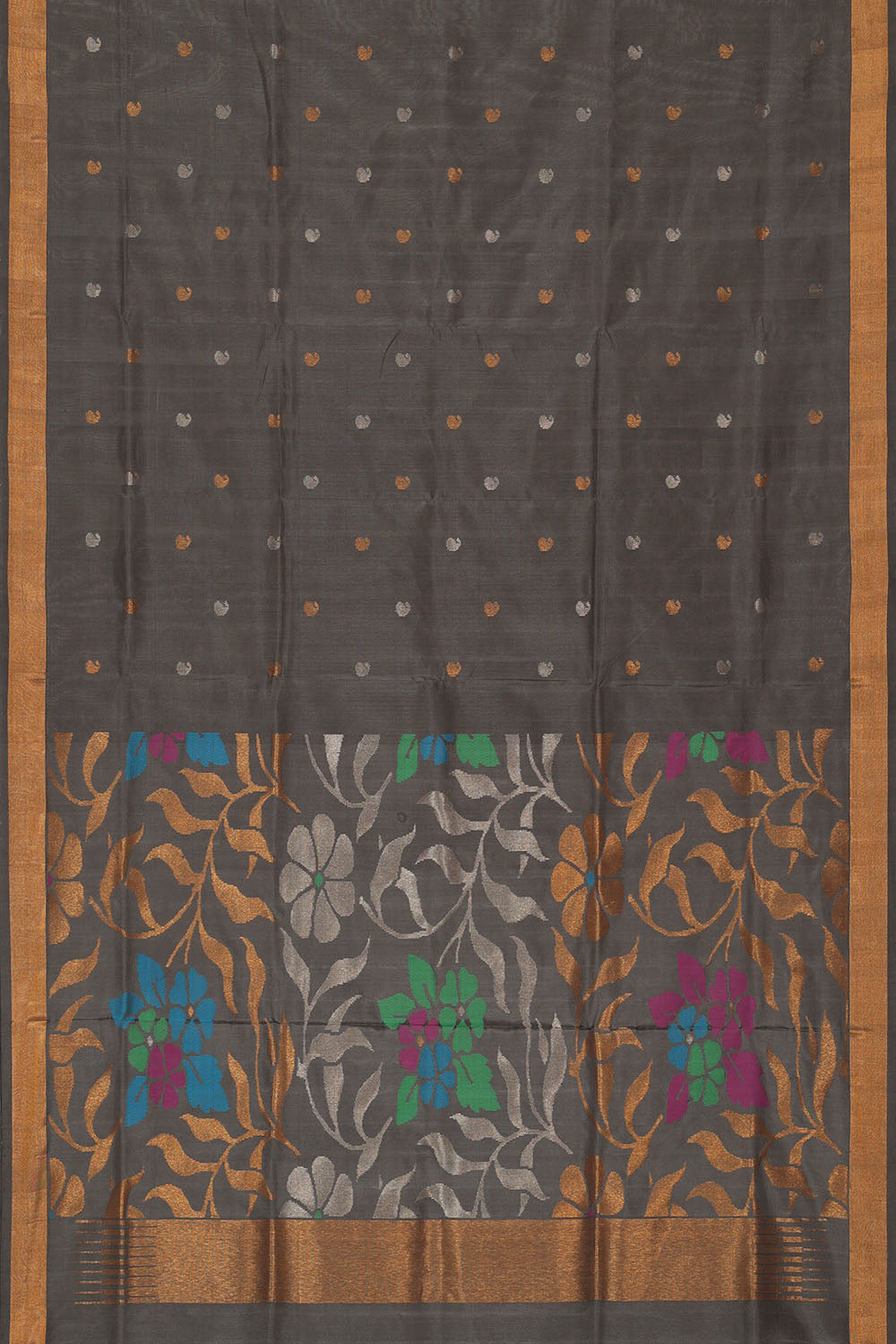 Image of Grey Uppada Silk Saree