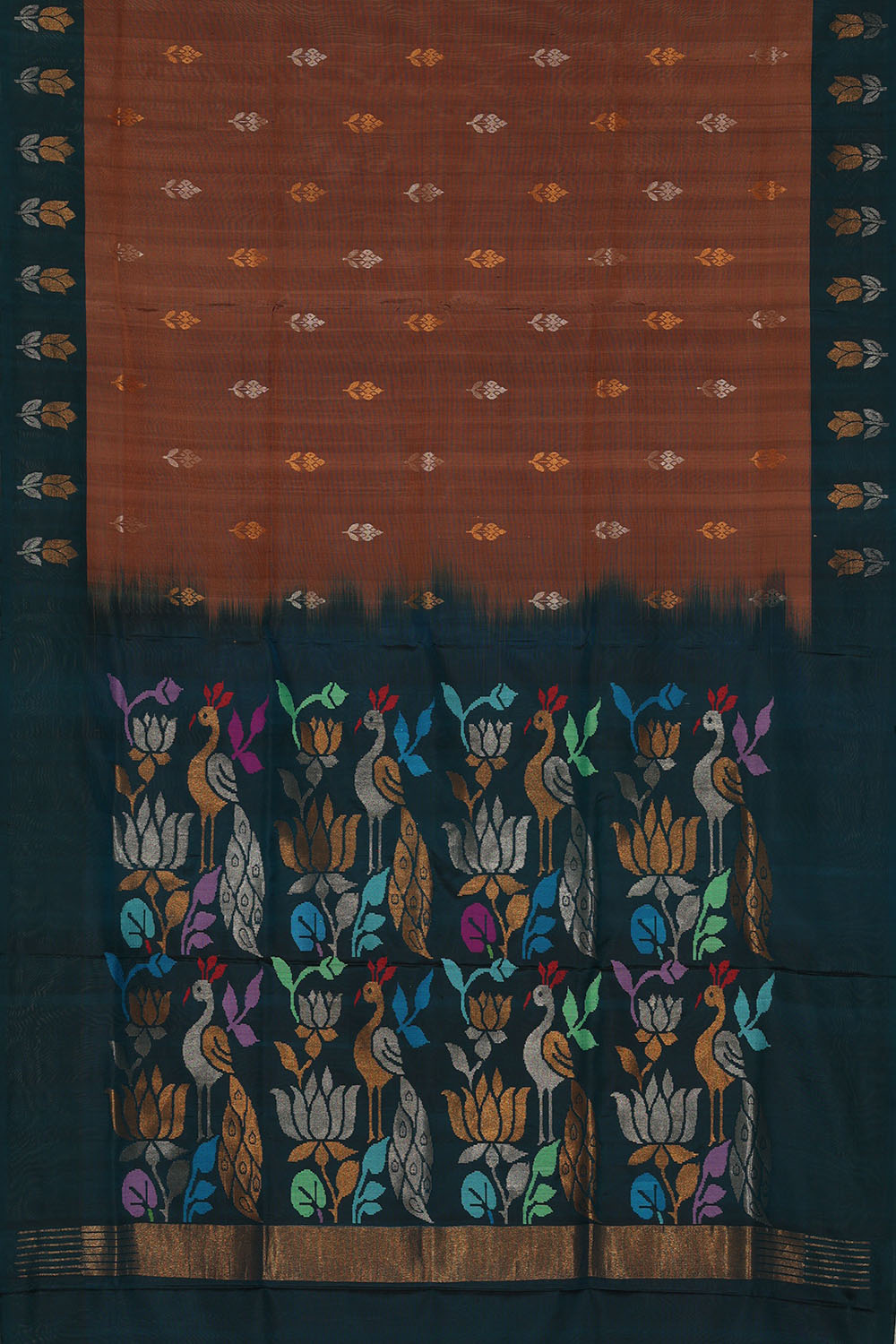 Image of Brown Uppada Silk Saree