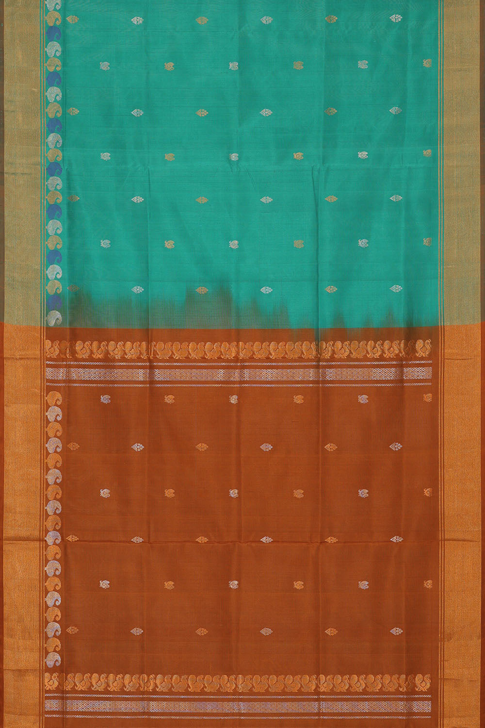 Image of Teal-Green Uppada Silk Saree