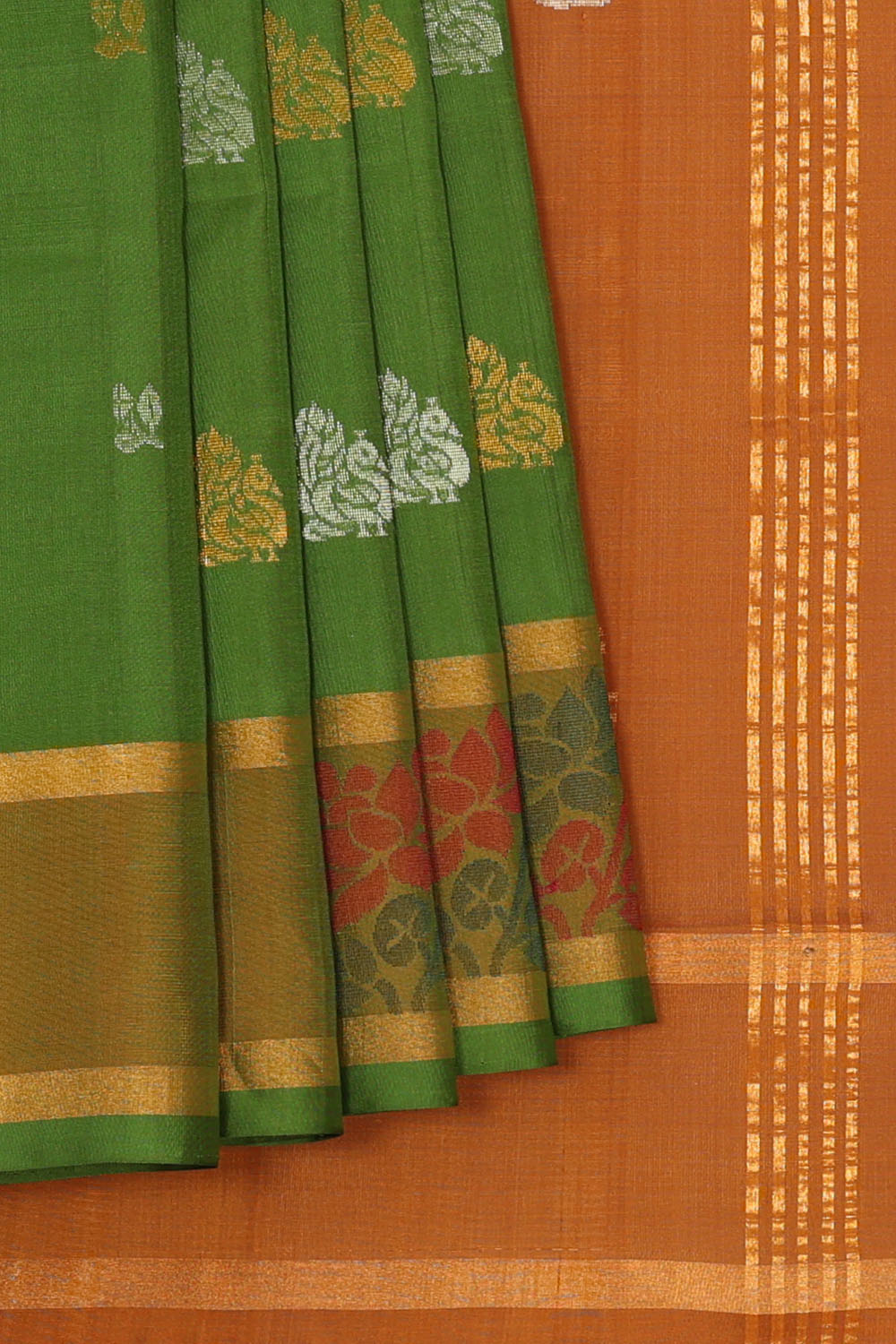 Image of Green Uppada Silk Saree