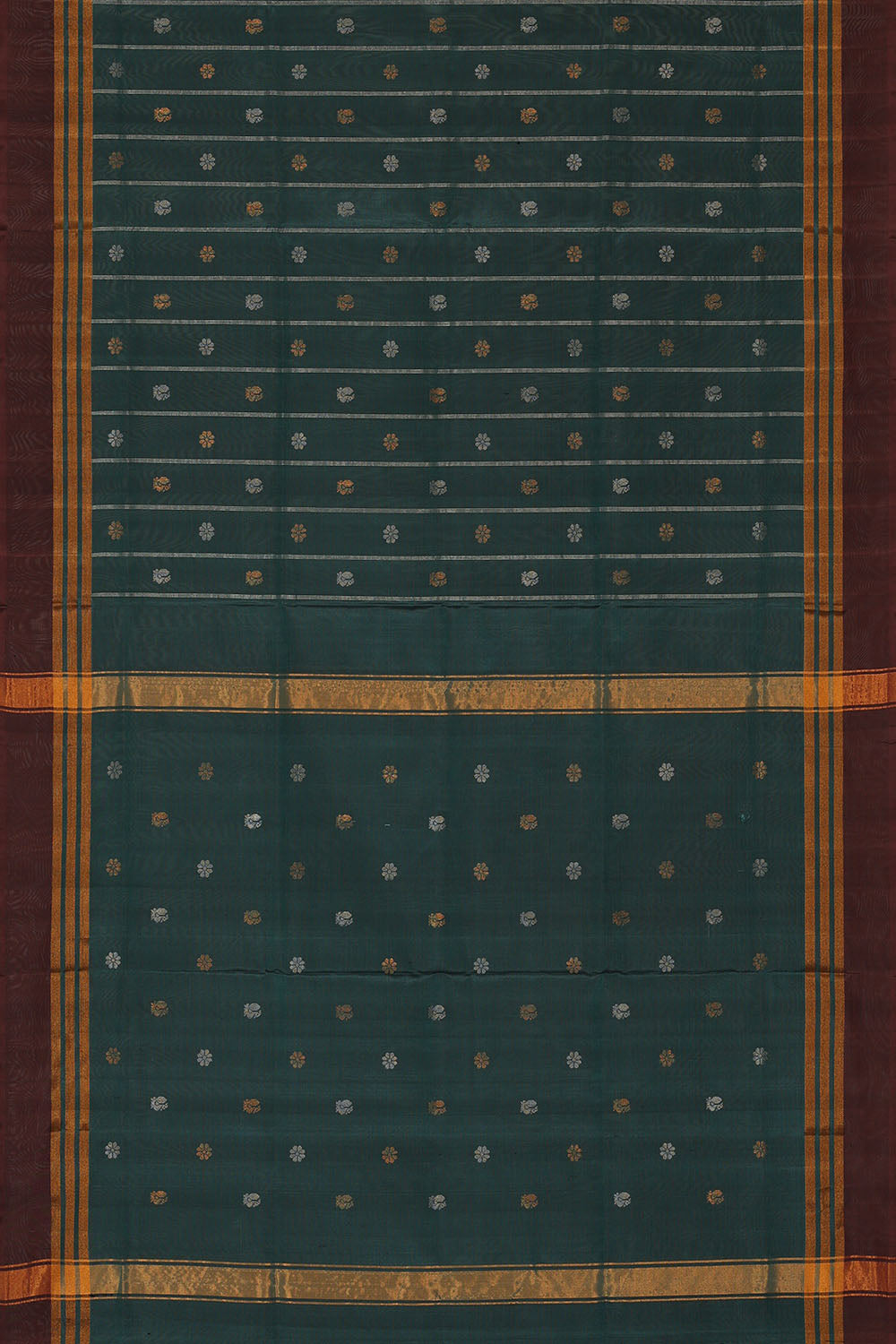 Image of Bottle-Green Uppada Silk Saree