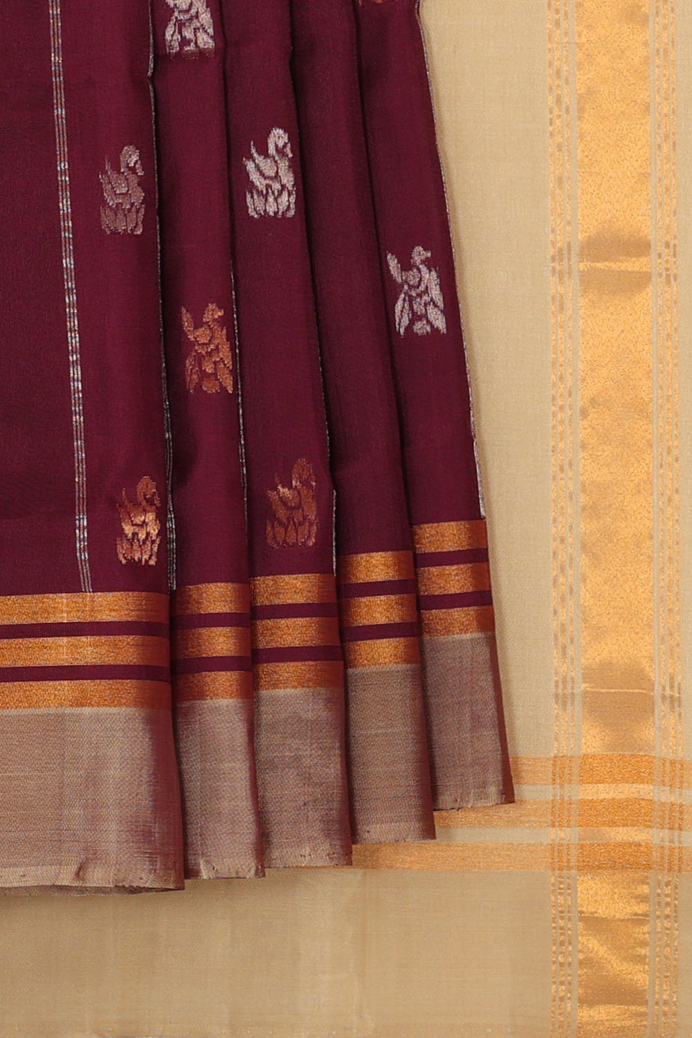 Image of Maroon Uppada Silk Saree