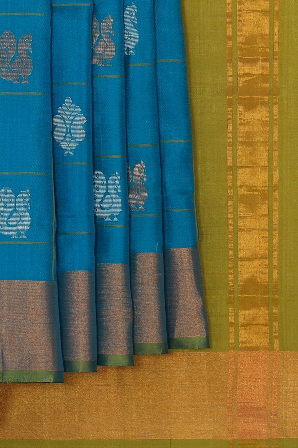 Image of Blue Uppada Silk Saree